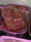 Pied de porc cuit en gele maison